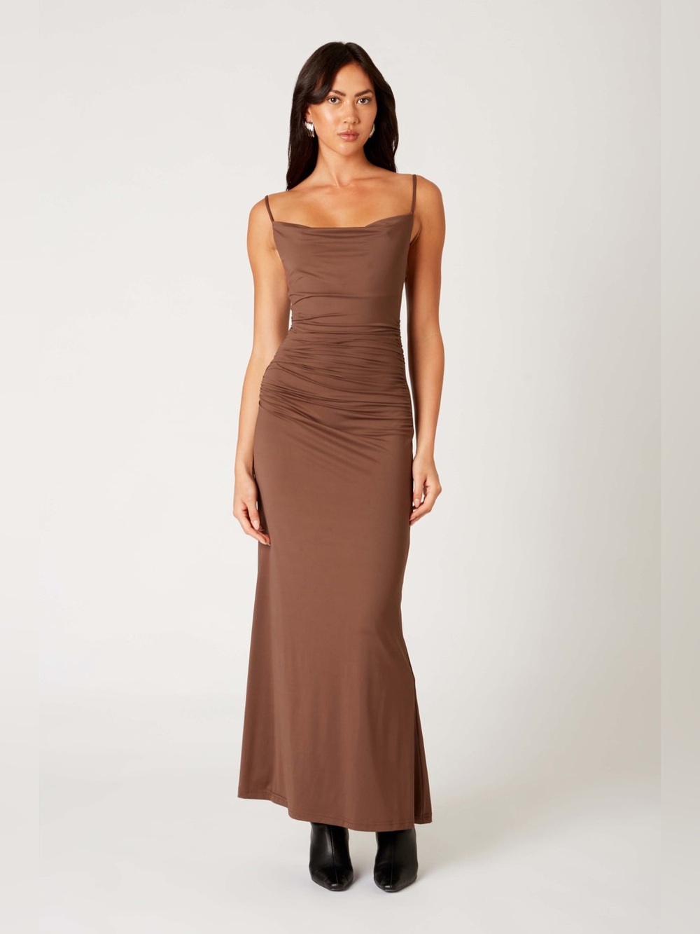 Nia Ina Maxi Dress Size Medium Brown Chocolate Sleeveless NWOT
